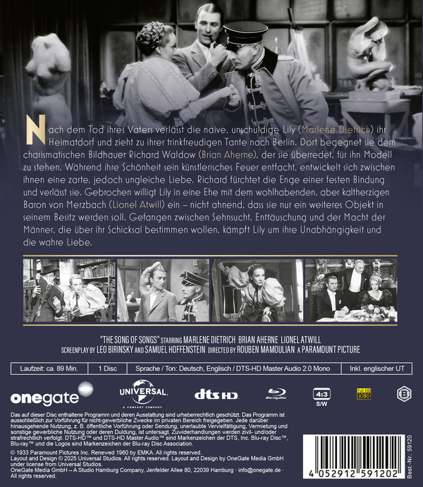 Das Hohe Lied  (Blu-ray Disc)