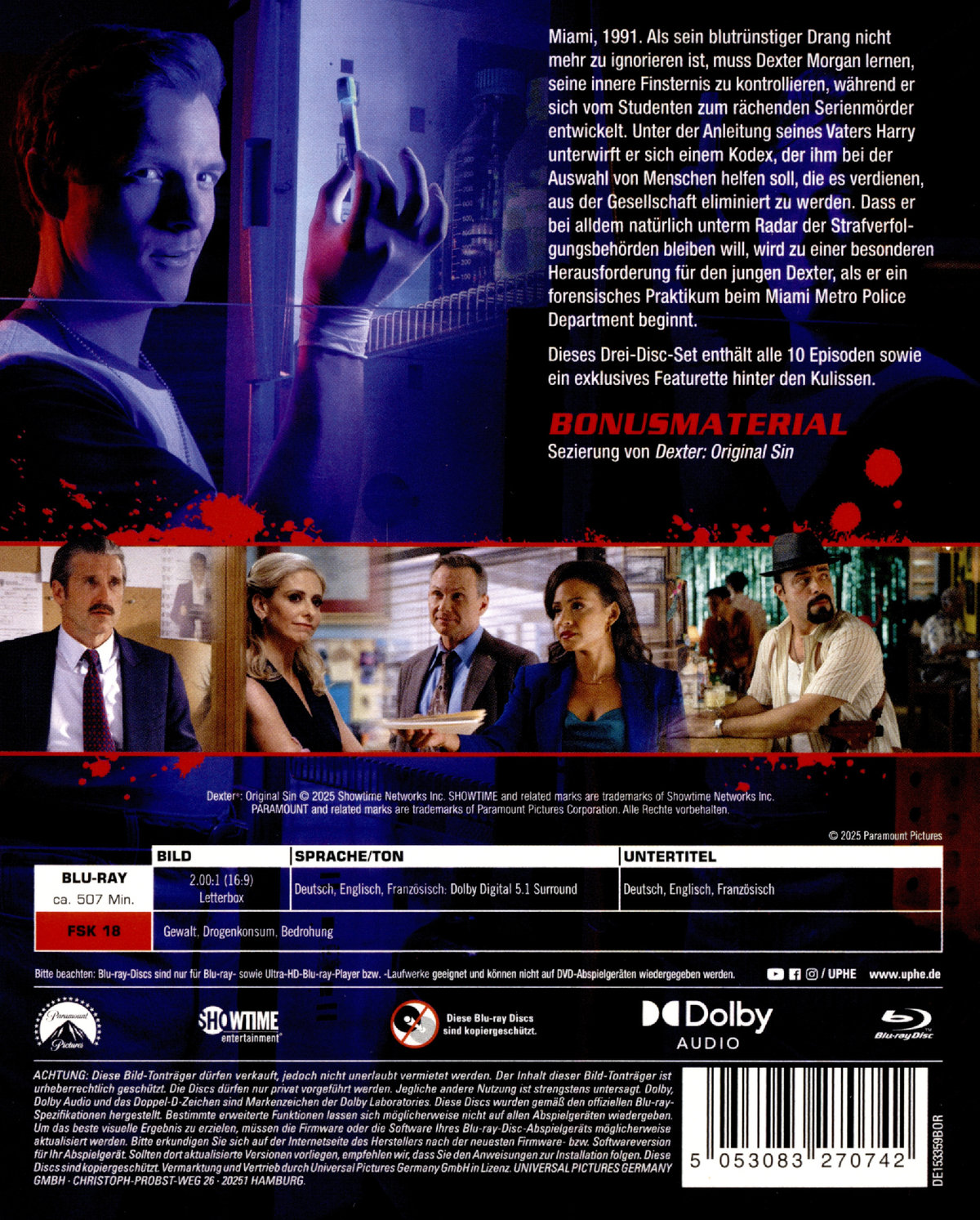 Dexter: Original Sin - Staffel 1  [3 BRs]  (Blu-ray Disc)
