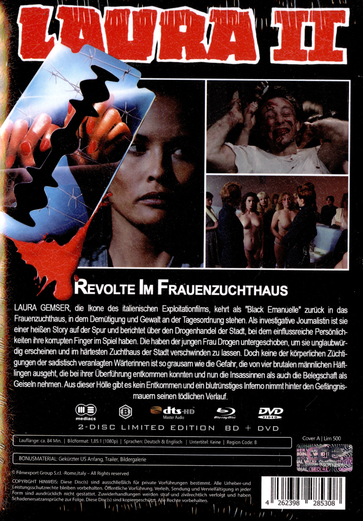 Laura II - Revolte im Frauenzuchthaus - Uncut Mediabook Edition (DVD+blu-ray) (A)