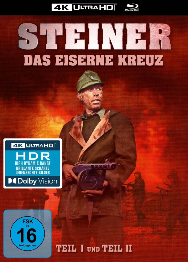 Steiner - Das Eiserne Kreuz - Teil 1+2 - Uncut Mediabook Edition  (4K Ultra HD+blu-ray)