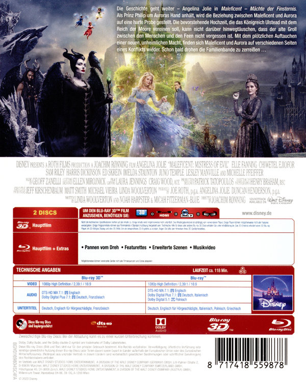 Maleficent - Mächte der Finsternis 3D (3D blu-ray)