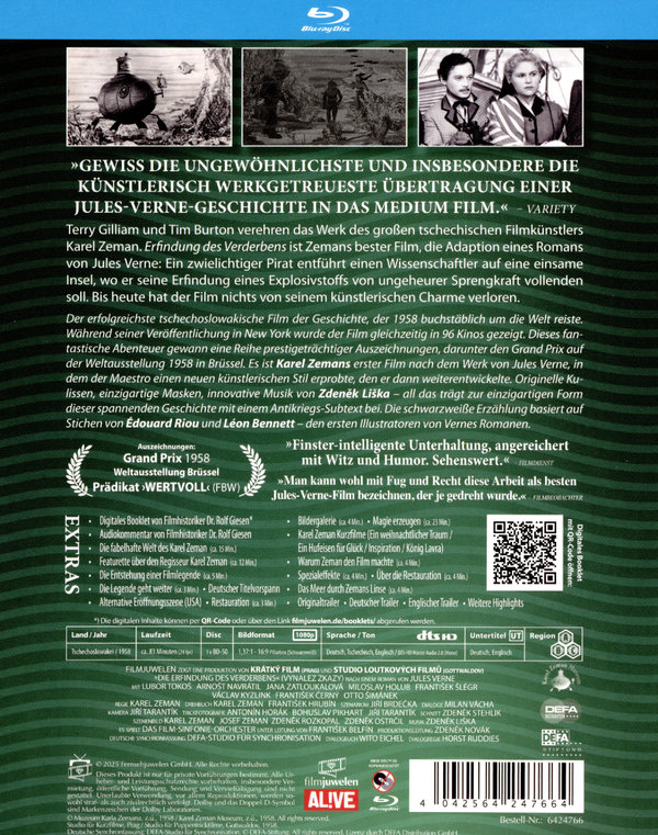 Die Erfindung des Verderbens (1958) (Filmjuwelen / DEFA Science Fiction)  (Blu-ray Disc)