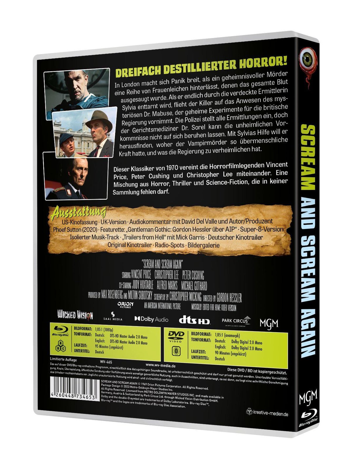 Scream and Scream Again - Die lebenden Leichen des Dr. Mabuse  (DVD+blu-ray)