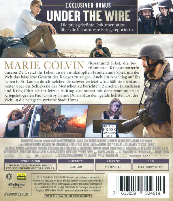 A Private War (blu-ray)