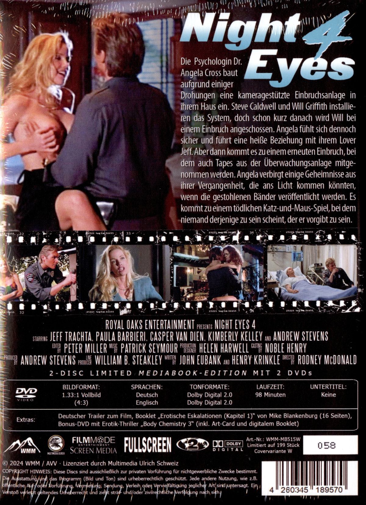 Night Eyes 4 - Uncut Mediabook Edition  (DVD)  (Wattiert)