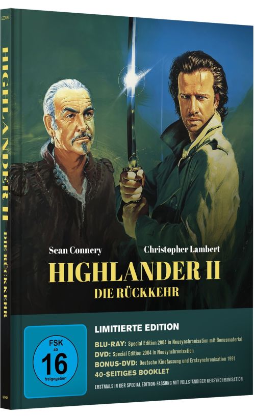 Highlander 2 - Die Rückkehr - Uncut Mediabook Edition  (DVD+blu-ray)