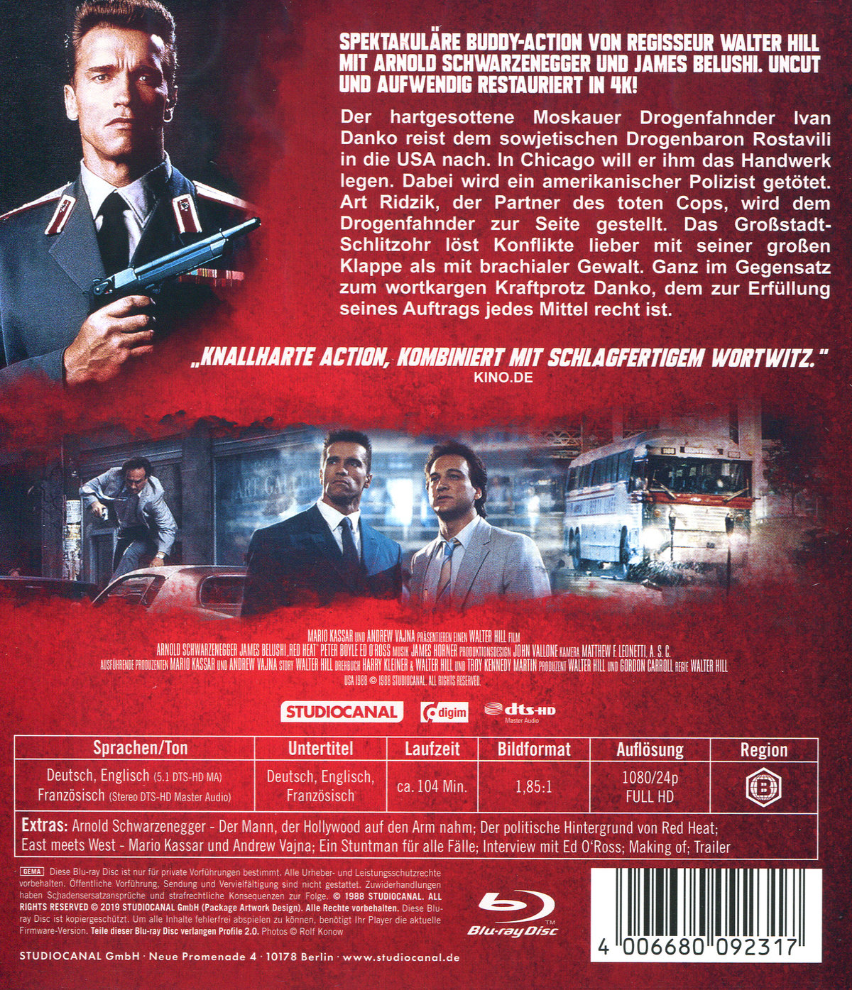 Red Heat - Uncut Edition (blu-ray)