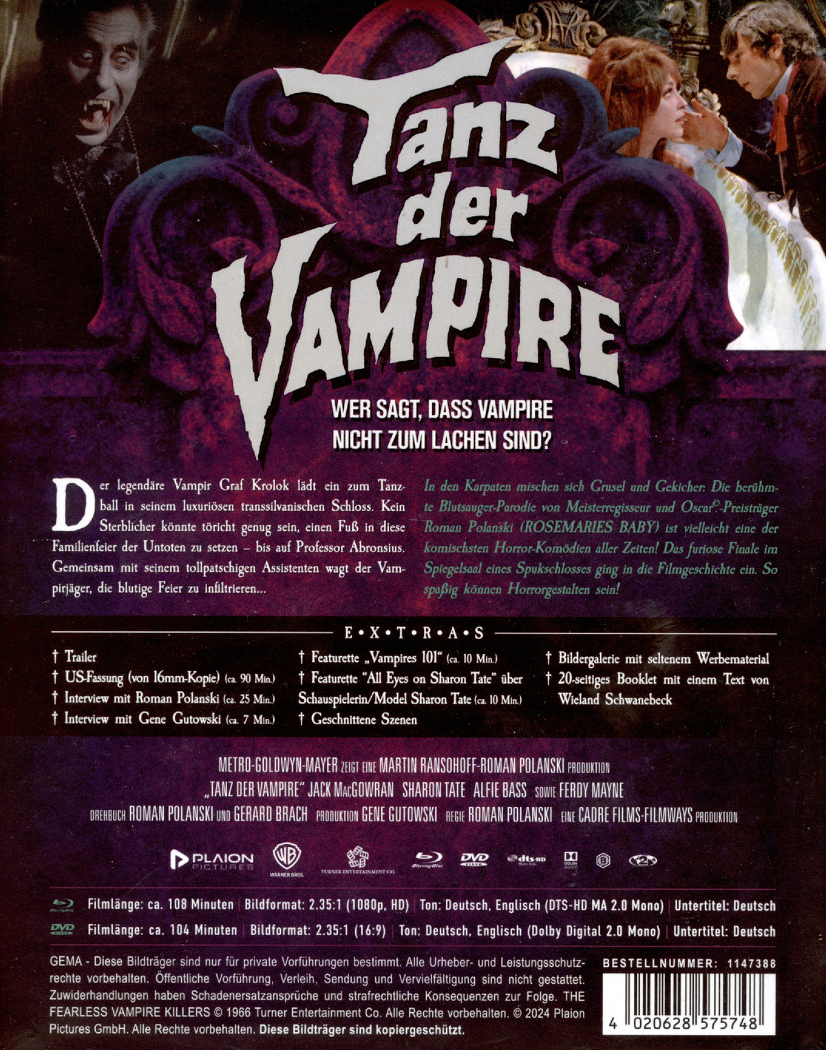 Tanz der Vampire - Uncut Mediabook Edition  (DVD+blu-ray)