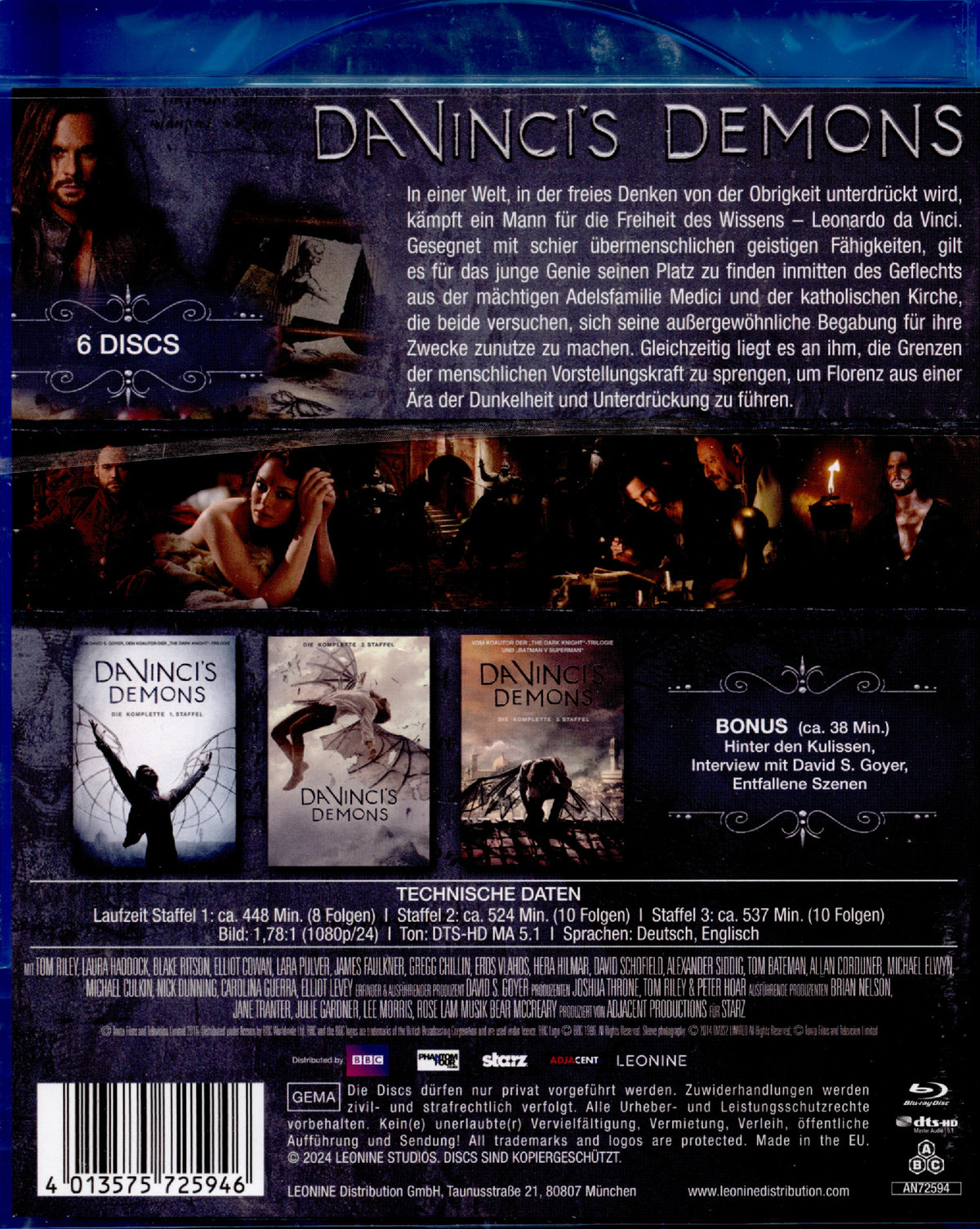 Da Vinci's Demons - Komplettbox  [6 BRs]  (Blu-ray Disc)