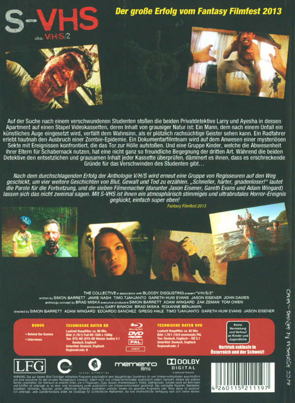 S-VHS - V/H/S 2 - Limited Mediabook Edition (DVD+blu-ray)
