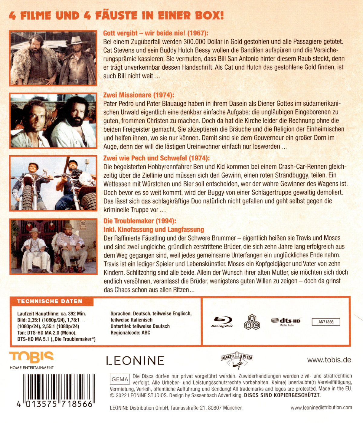 Bud Spencer und Terence Hill Box, Die (blu-ray)