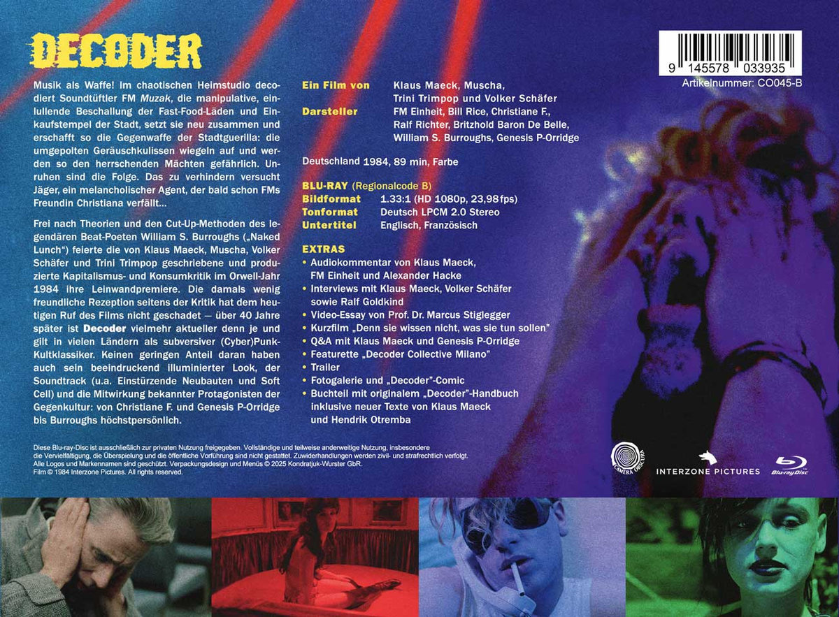 Decoder - Uncut Mediabook Edition  (blu-ray) (B)