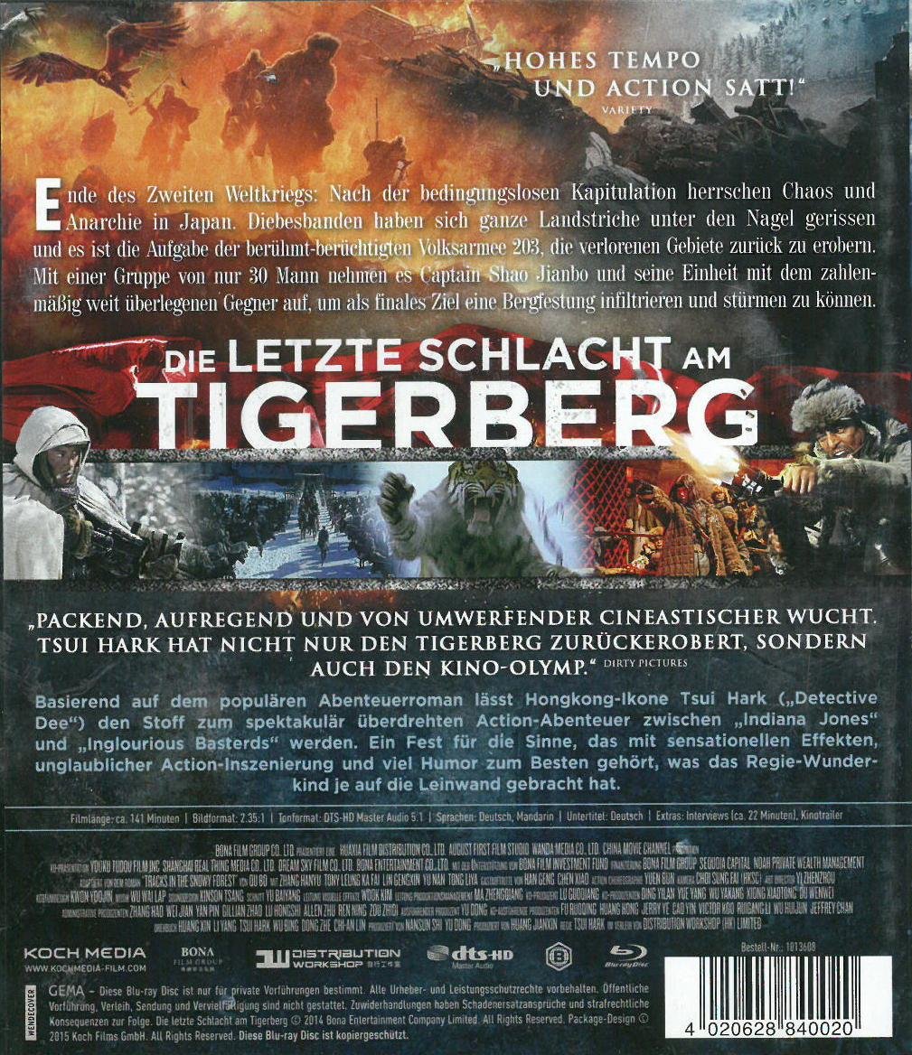 Letzte Schlacht am Tigerberg, Die (blu-ray)