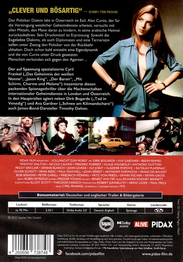 Vollmacht zum Mord (Permission to Kill) / Packender Thriller mit Starbesetzung (Pidax Film-Klassiker)  (DVD)