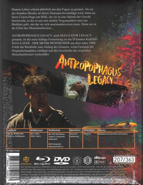Antropophagus Legacy - Maneater Legacy - Uncut Mediabook Edition (DVD+blu-ray) (A)