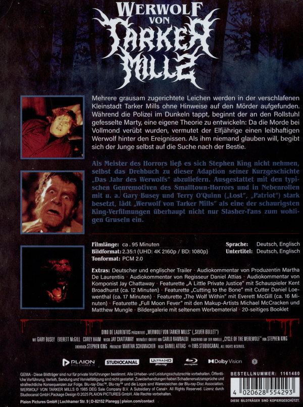 Der Werwolf von Tarker Mills - Uncut Mediabook Edition  (4K Ultra HD+blu-ray)