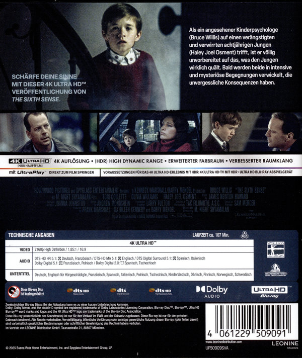 The Sixth Sense - Nicht jede Gabe ist ein Segen  (4K Ultra HD)