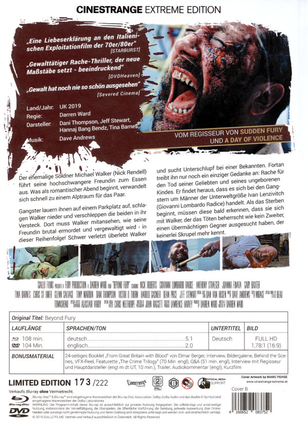 Beyond Fury - Uncut Mediabook Edition  (DVD+blu-ray) (B)