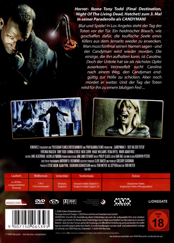 Candyman 3 - Day of the Dead - Uncut Edition