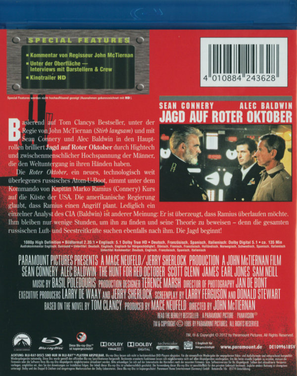 Jagd auf Roter Oktober (blu-ray)