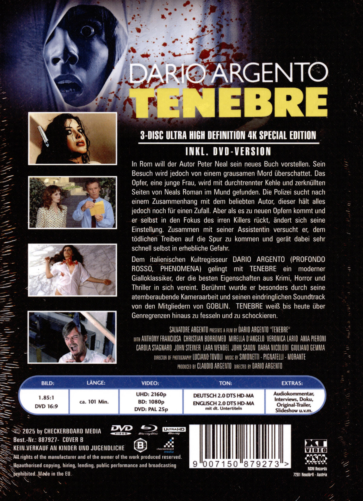 Tenebre - Uncut Mediabook Edition (4K Ultra HD+DVD+blu-ray) (B)