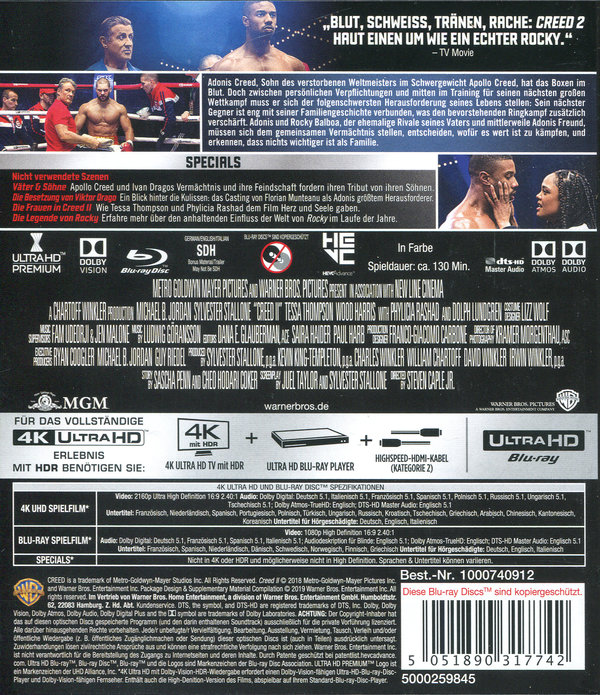 Creed 2 - Rocky's Legacy (4K Ultra HD)