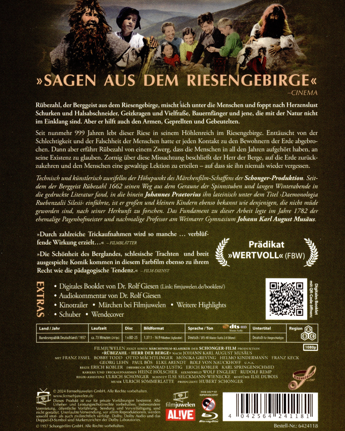 Rübezahl - Herr der Berge (1957) (Filmjuwelen / Schongerfilm-Märchen)  (Blu-ray Disc)