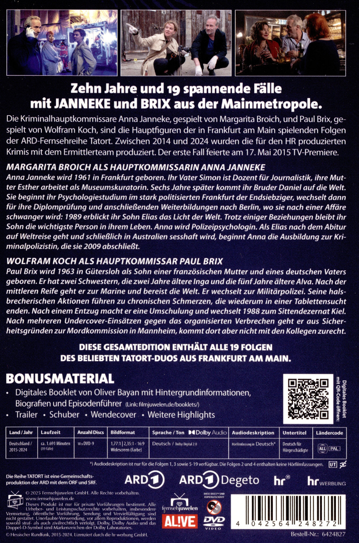 Tatort - Team Frankfurt - Janneke und Brix (Alle 19 Fälle)  [10 DVDs]  (DVD)