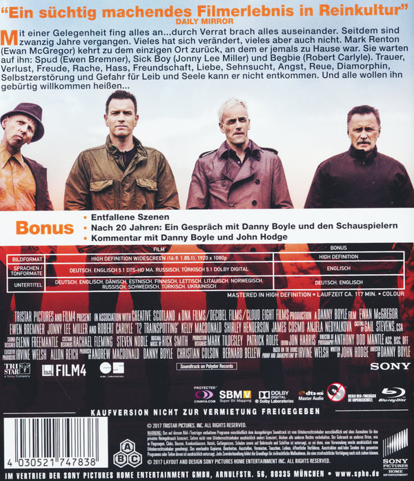 T2 Trainspotting (blu-ray)