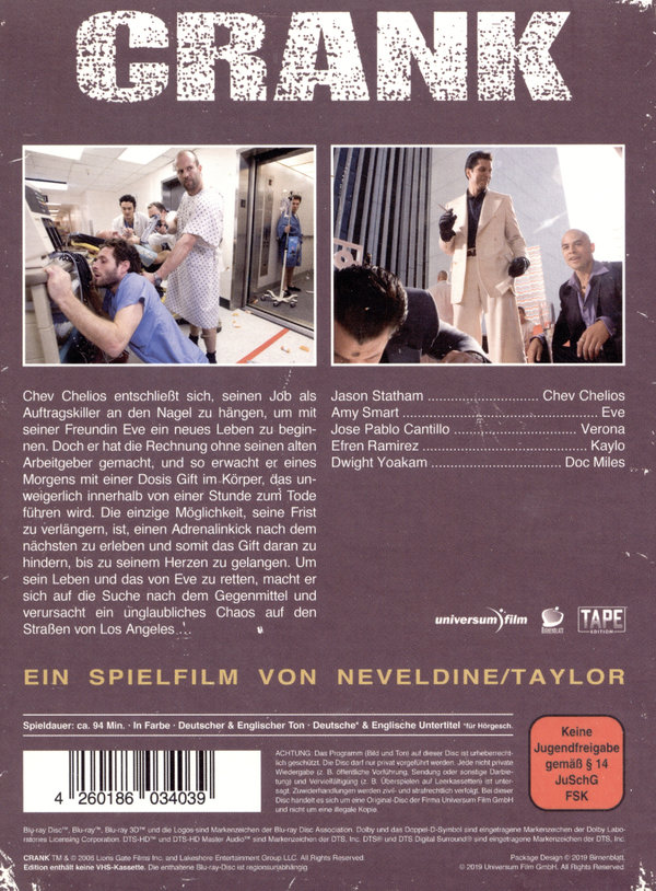 Crank - Extended VHS Design Edition  (blu-ray) Crank - Extended VHS Design Edition  (blu-ray)