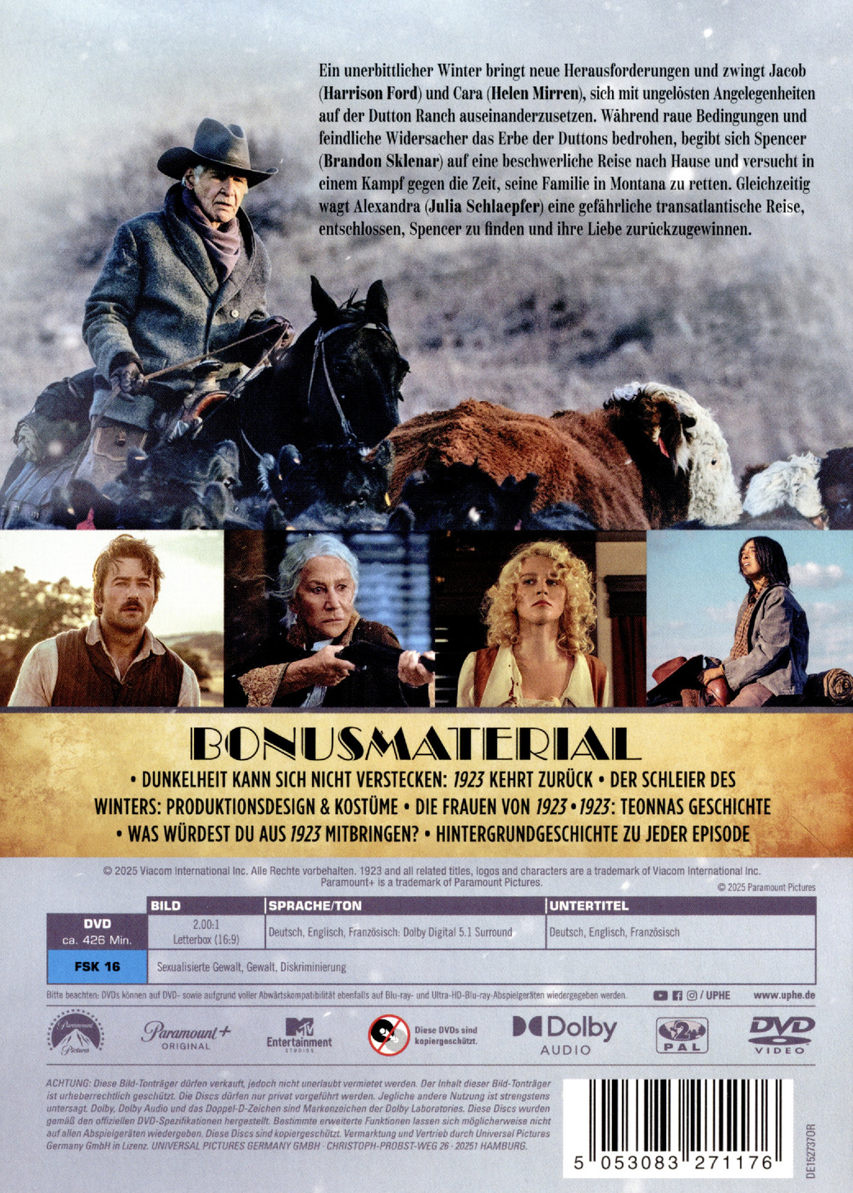 1923: A Yellowstone Origin Story - Staffel 2  [3 DVDs]  (DVD)