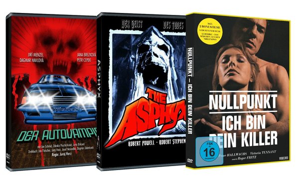 DER AUTOVAMPIR / ASPHYX - DER GEIST DES TODES / NULLPUNKT /  GEBURT DER HEXE / EURYDIKE – DAS MÄDCHEN AUS DEM NIRGENDWO - Horror DVD Bundle - Limited Edition  [3 DVDs]  (DVD)