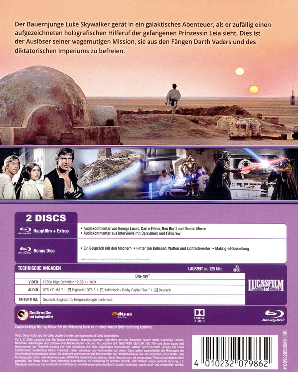 Star Wars Episode 4 - Eine neue Hoffnung (blu-ray)