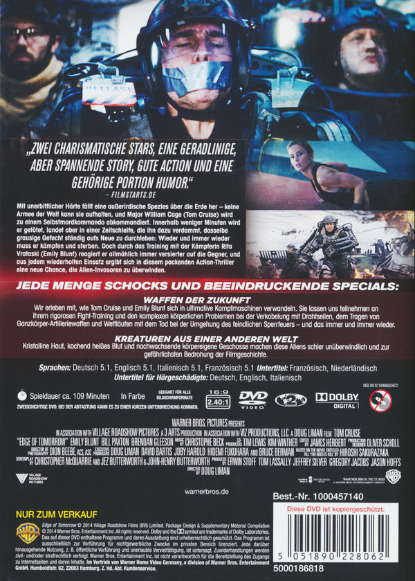 Edge of Tomorrow  (DVD)