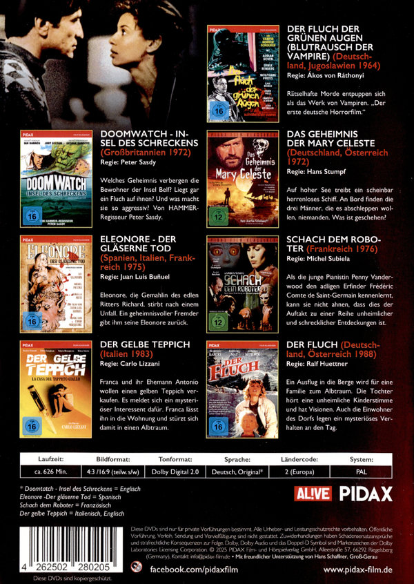 Eurocult - 7 europäische Gruselklassiker / Über 10 Stunden Gänsehaut auf 7 DVDs  [7 DVDs]  (DVD)