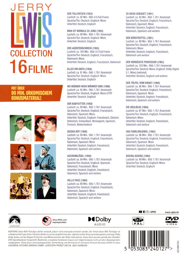 Jerry Lewis 16 Film Collection