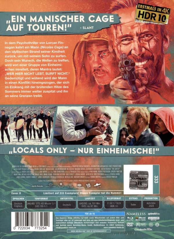 The Surfer - Uncut Mediabook Edition  (4K Ultra HD+blu-ray+DVD) (D)