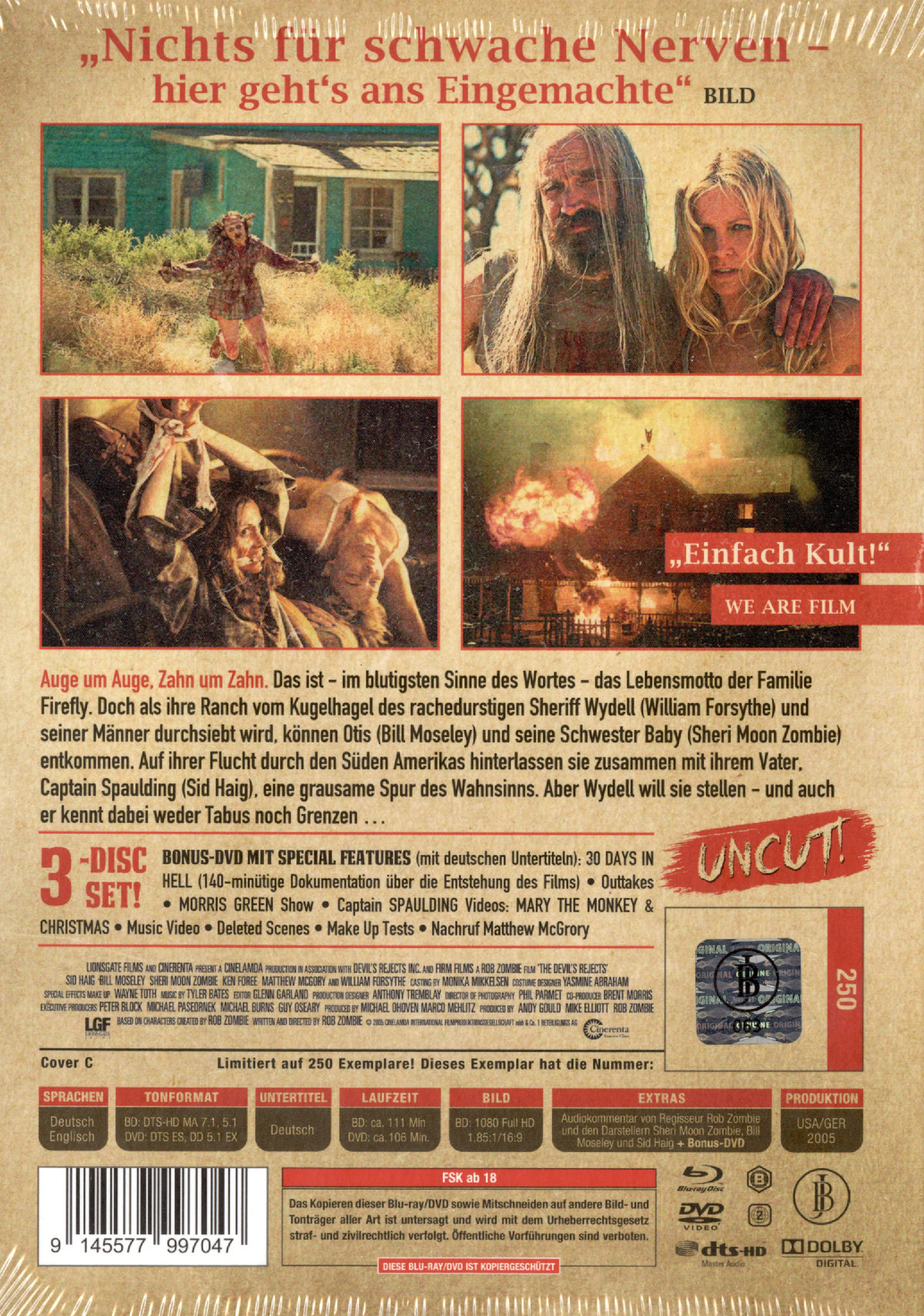 The Devil's Rejects - Uncut Mediabook Edition  (blu-ray) (C)