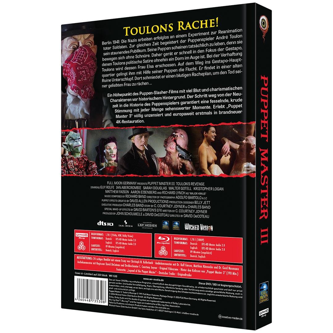 Puppet Master 3 - Toulons Rache - Uncut Mediabook Edition  (4K Ultra HD+blu-ray) (A)