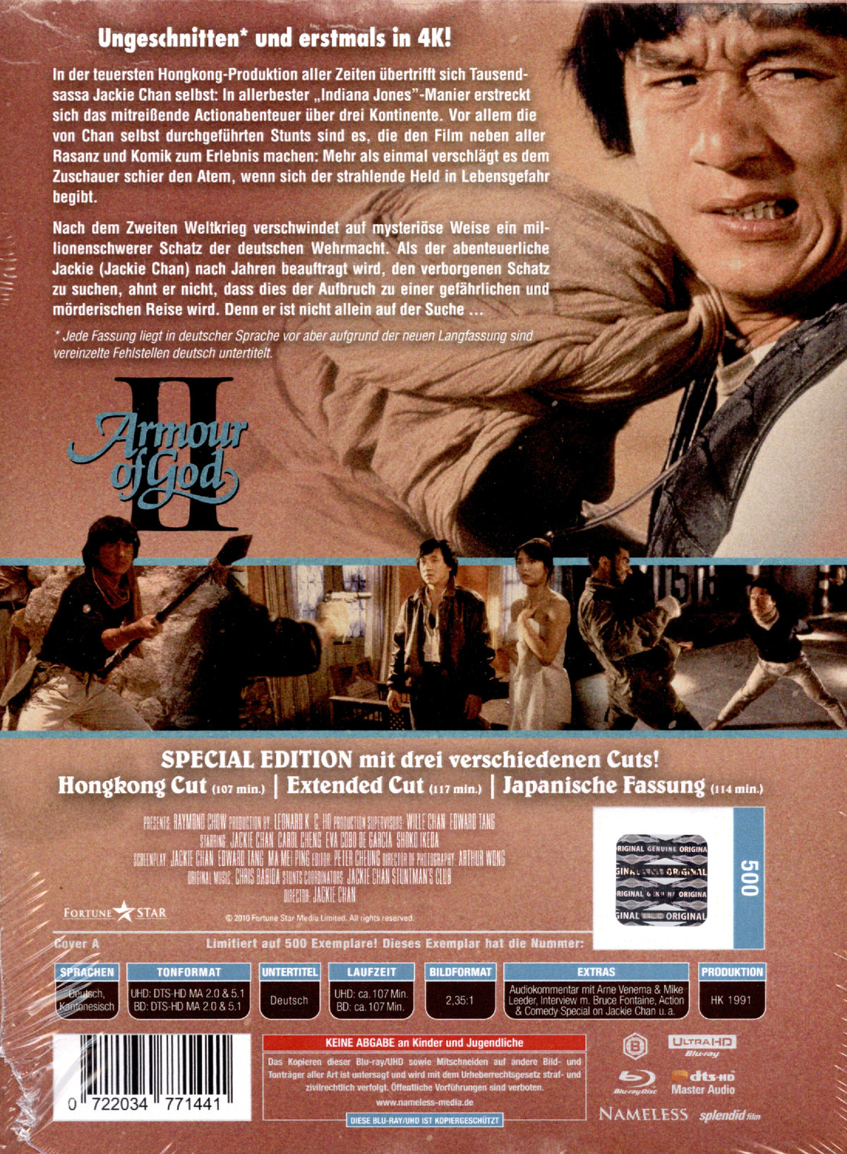 Armour of God 2 - Der starke Arm der Götter - Uncut Mediabook Edition  (4K Ultra HD+blu-ray) (A)