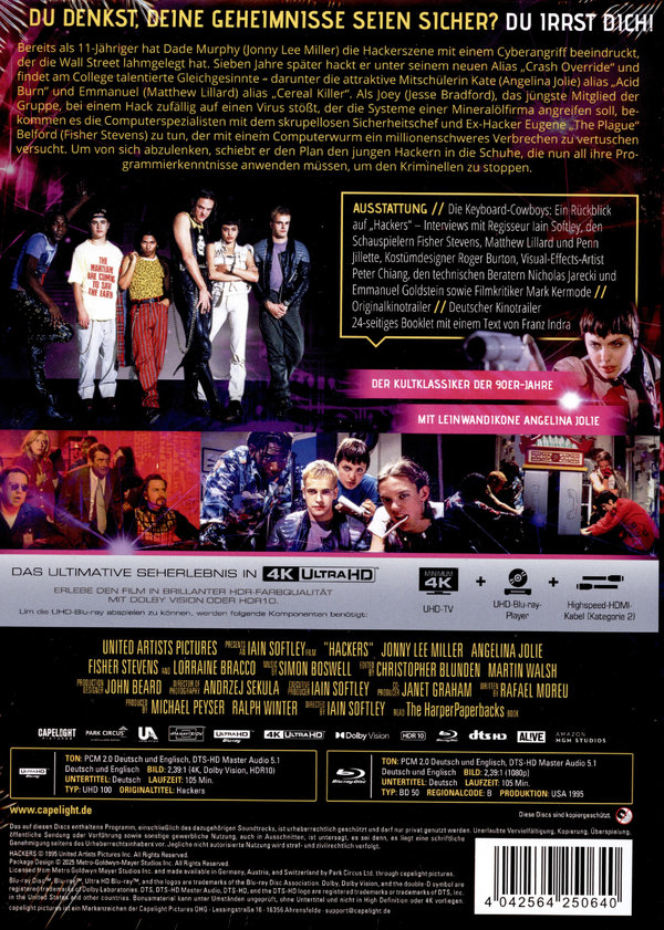 Hackers - Im Netz des FBI - Uncut Mediabook Edition  (4K Ultra HD+blu-ray)