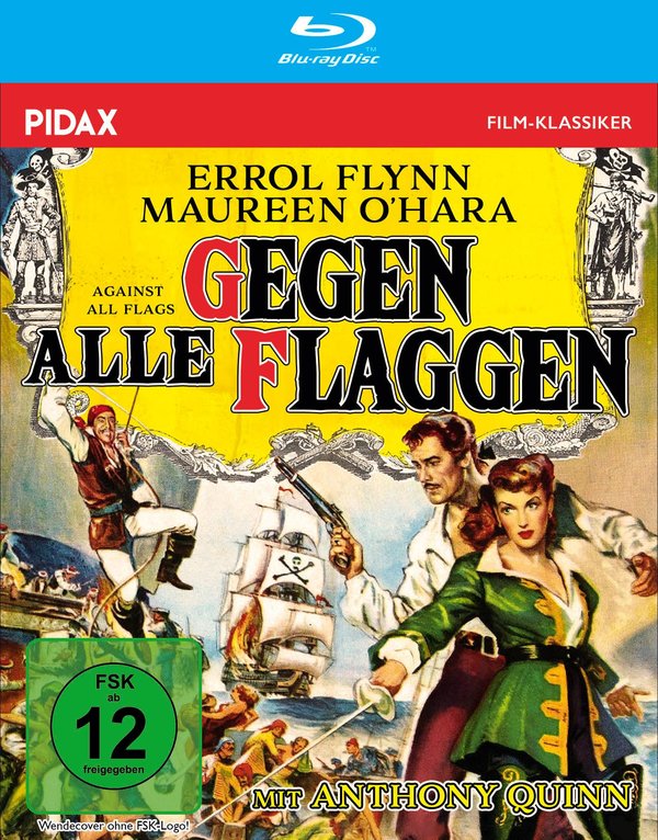 Gegen alle Flaggen (Against All Flags)  / Furioses Piraten-Abenteuer mit Errol Flynn und Anthony Quinn (Pidax Film-Klassiker)  (Blu-ray Disc)