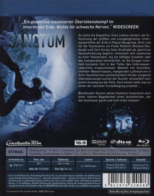 Sanctum (blu-ray)