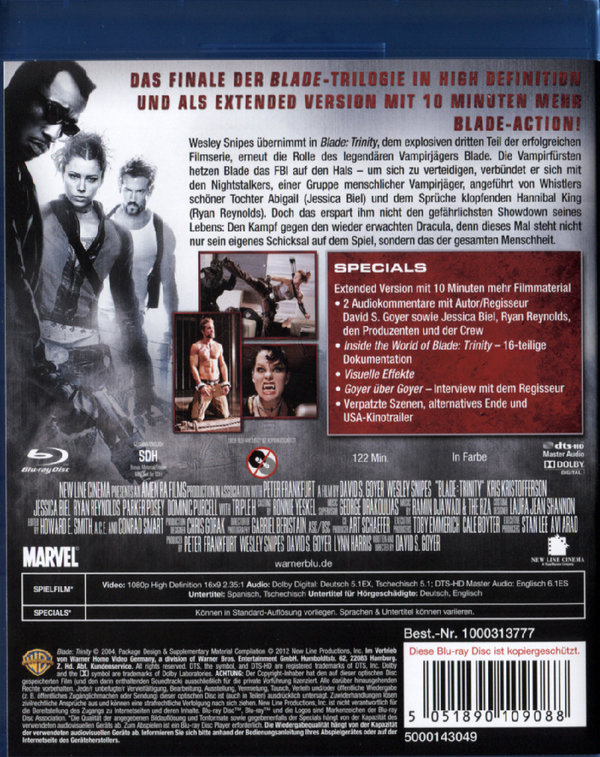 Blade Trinity - Extended Version (blu-ray)