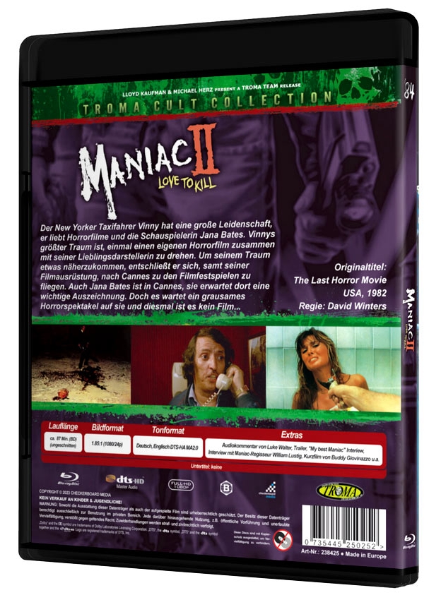 Fanatic - Maniac 2 - Uncut Edition  (blu-ray)