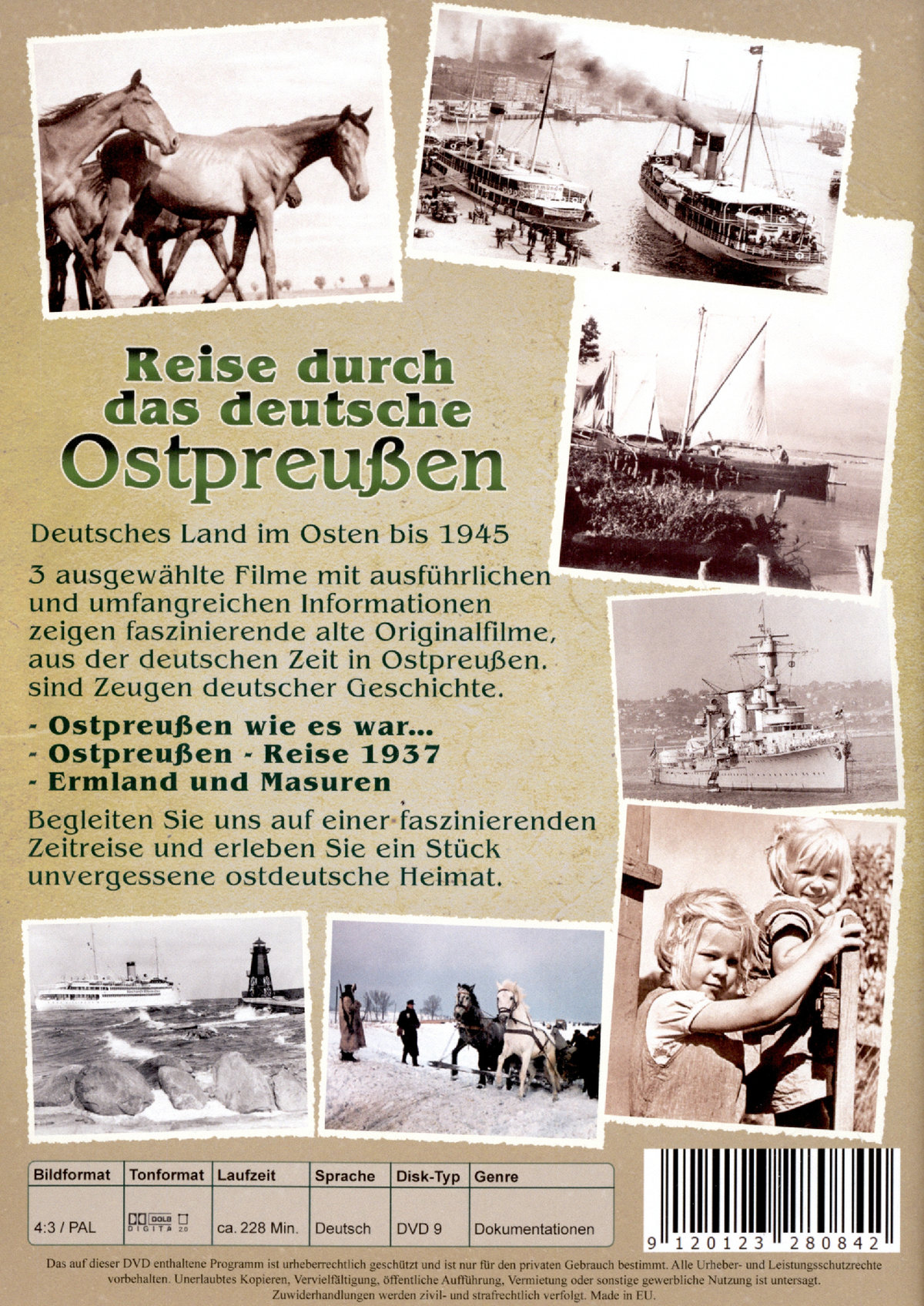 Reise durch das deutsche Ostpreußen Box  [3 DVDs]  (DVD)