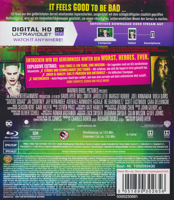 Suicide Squad - Extended Cut (blu-ray)