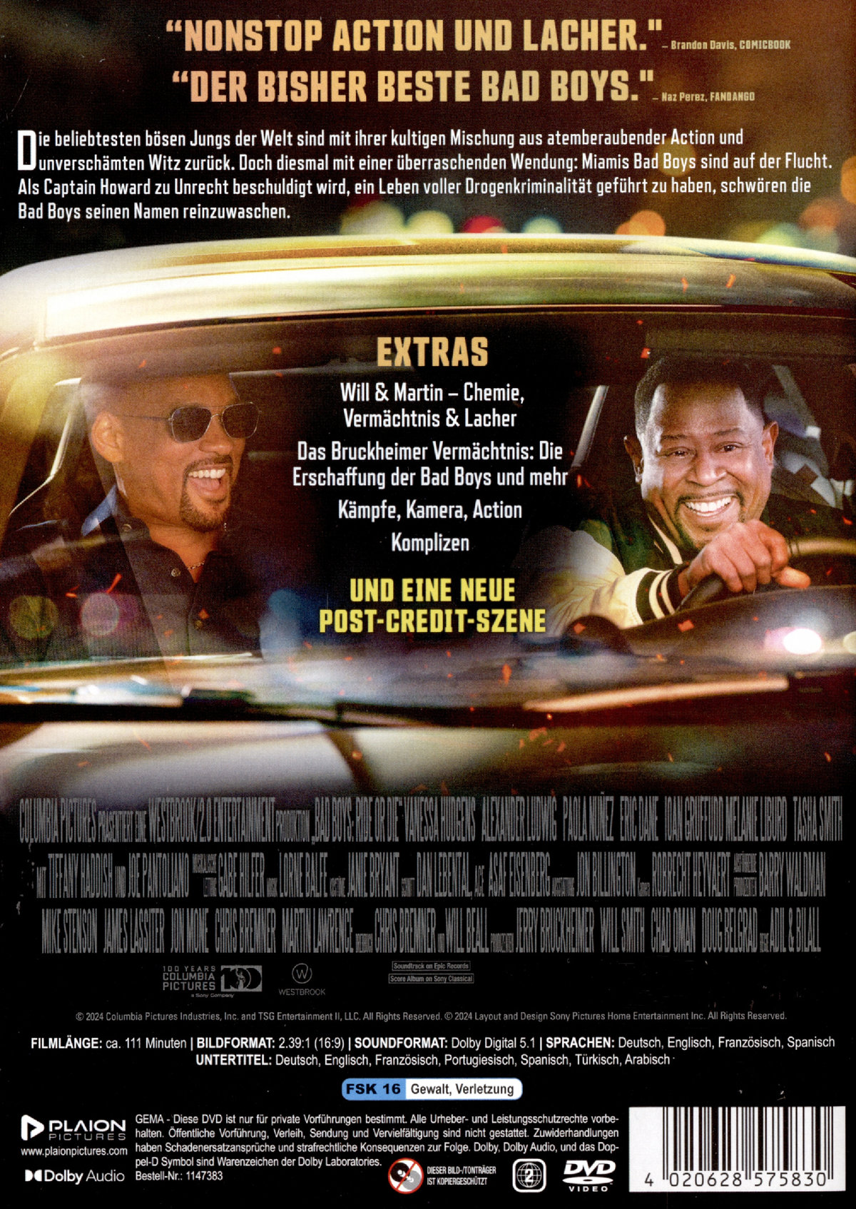 Bad Boys: Ride or Die  (DVD)