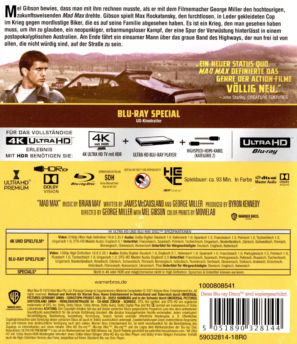 Mad Max (4K Ultra HD)