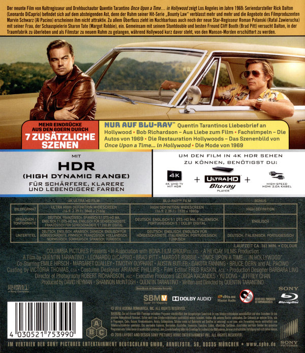 Once upon a time in Hollywood (4K Ultra HD)